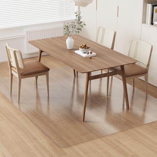 Clear Plastic Floor Mat for Under Dining Table, 5’×7′ Large No Slip Waterproof