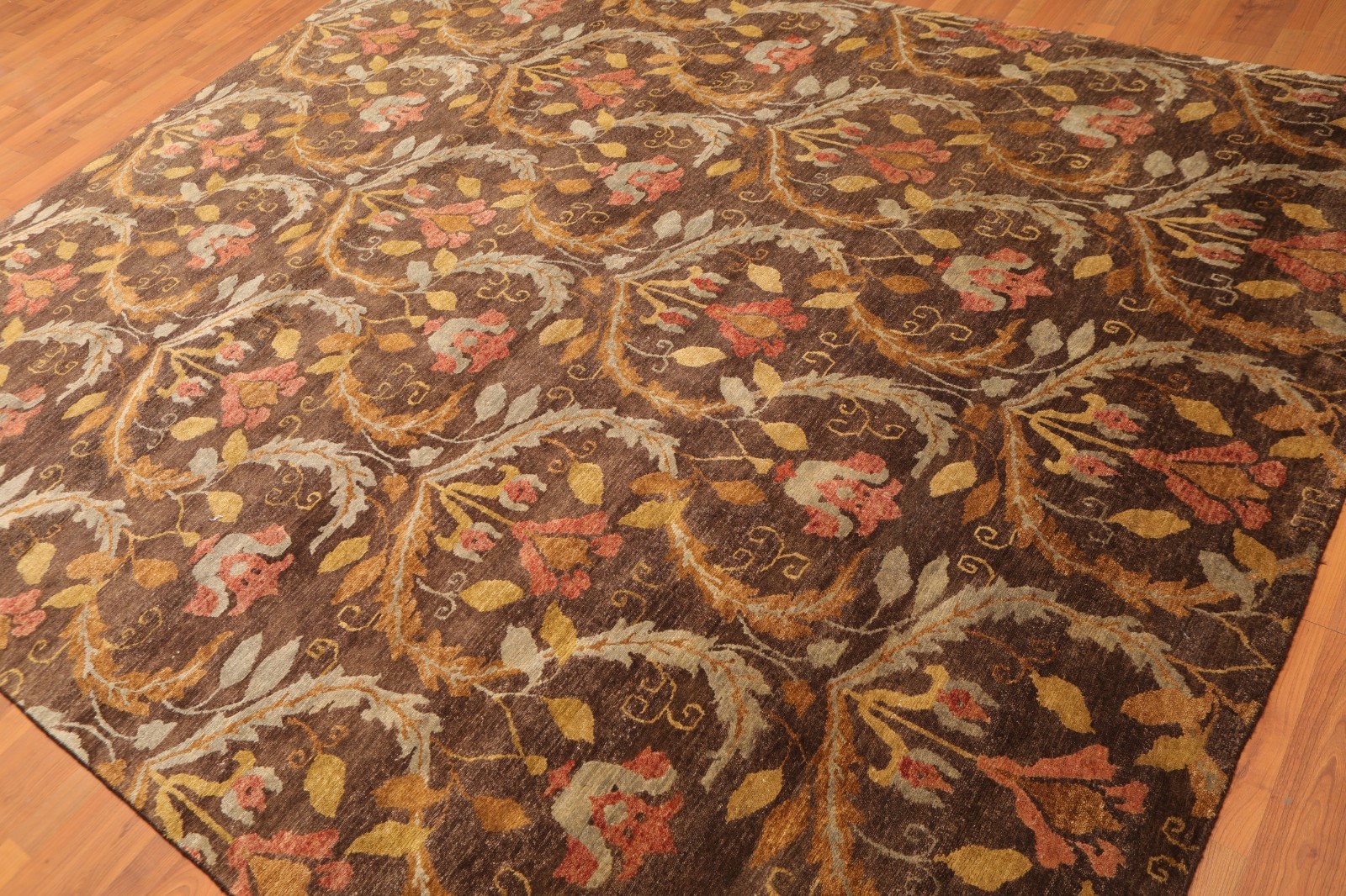 8′ x 9’9″ Kalaty Hand Knotted 150 KPSI 100% Wool Oriental Area Rug Brown