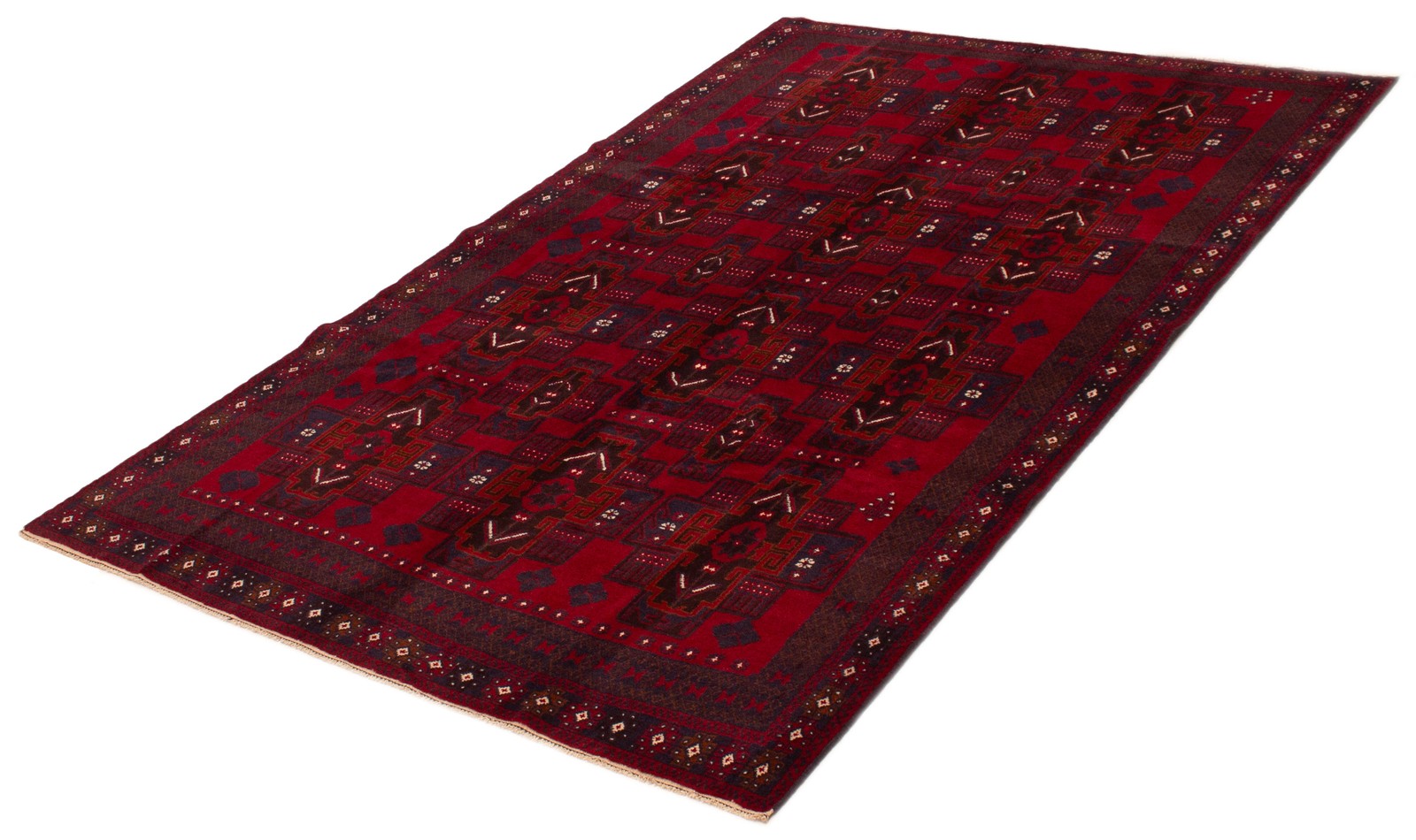 Vintage Hand-Knotted Area Rug 6’1″ x 9’4″ Traditional Wool Carpet