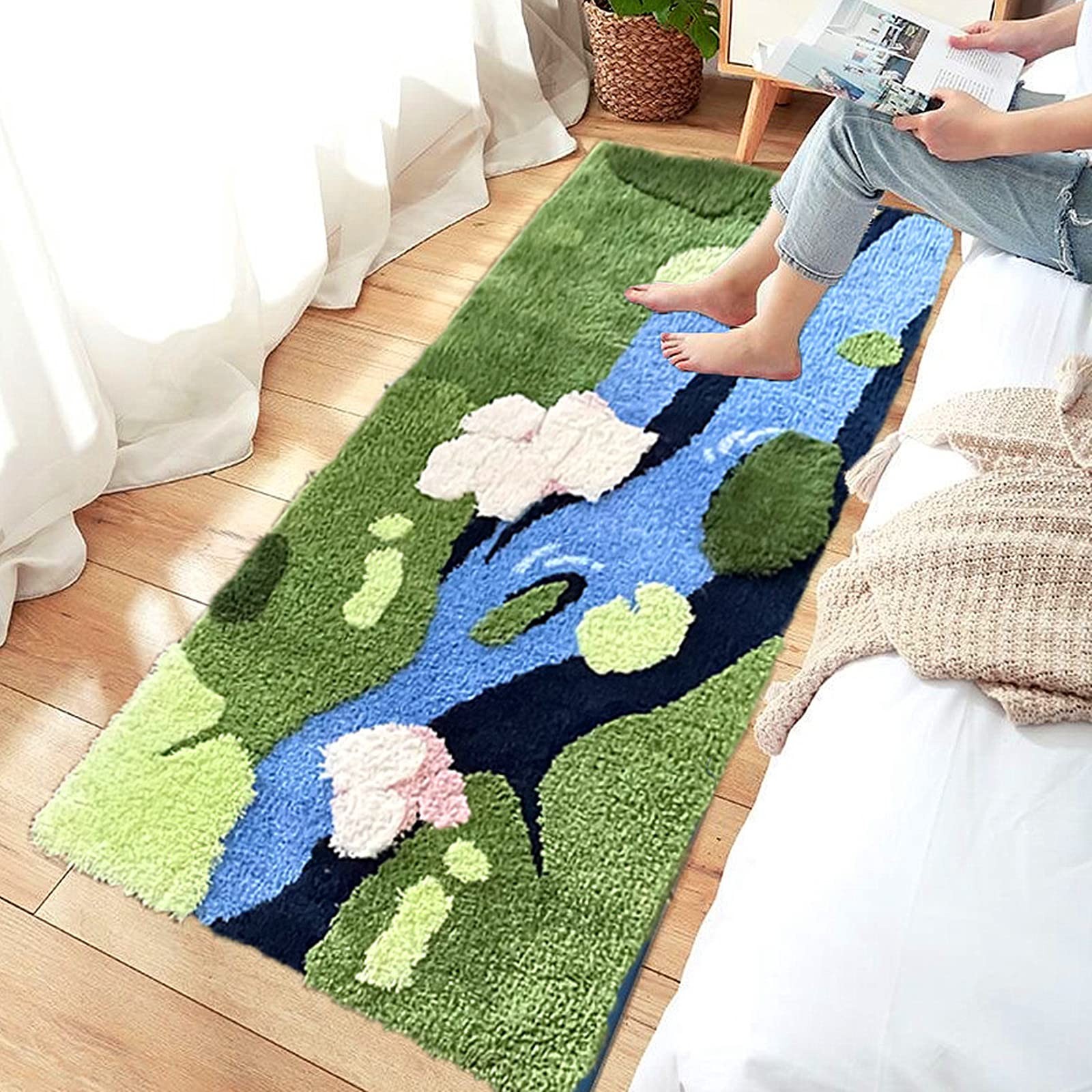 3D Grass Moss Rug Soft Shag Bathroom Rugs Living Room Rug Non Slip Washable R…