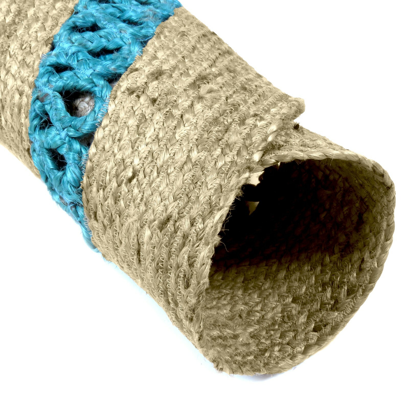 Oussum 4×4 Feet Jute Rug Bohemian Reversible Carpet Kitchen Bedroom Throw Rugs