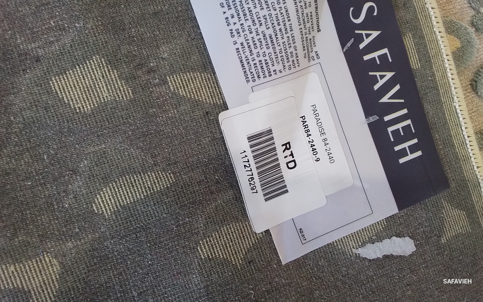 CREAM / MULTI 9′-0″ x 12′-0″ Flaw in Rug, Reduced Price 1172776297 PAR84-2440-9