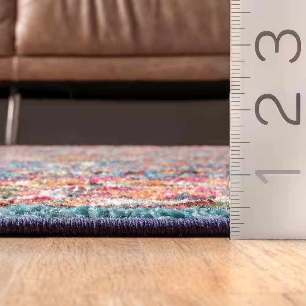 Meadow Vintage Multi 2 Ft. 6 In. X 6 Ft. Indoor Runner Rug Free Ship NEW