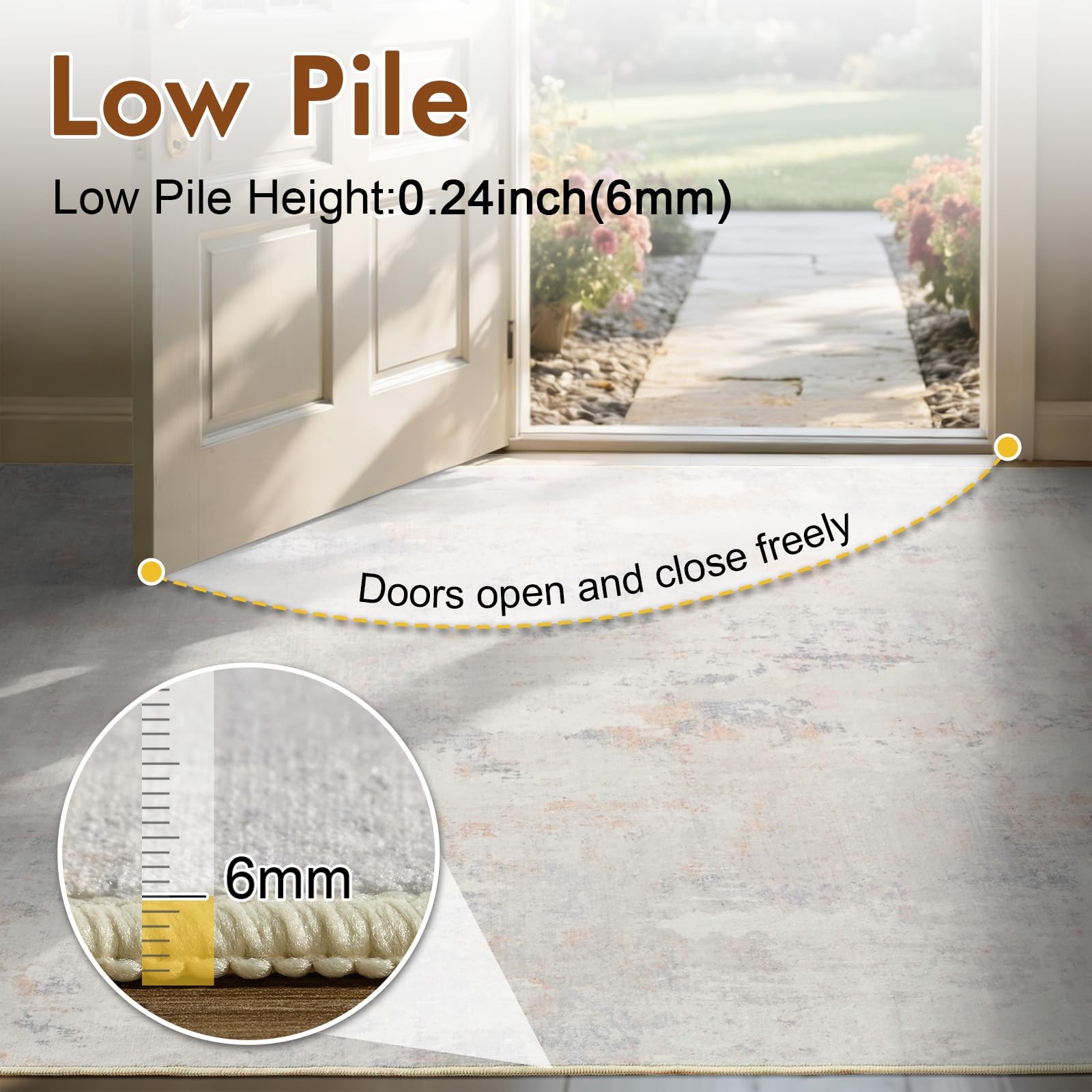 Cuzwlovita 5X7 Ft Area Rugs For Living Room Soft Non-Slip Washable Rugs Modern