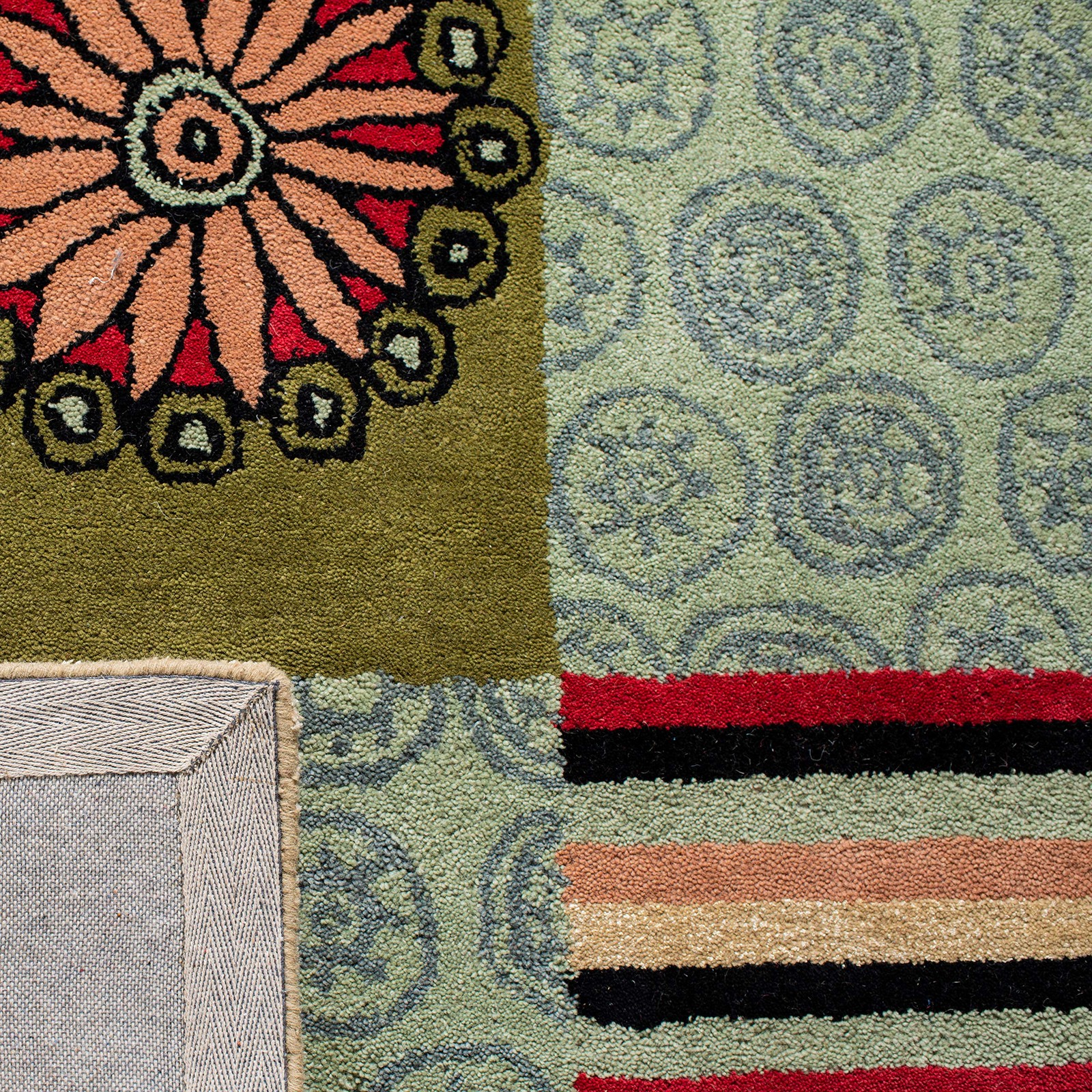 Soho Collection Runner Rug – 2’6″ x 6′, Multi, Handmade Wool & Viscose, Ideal…