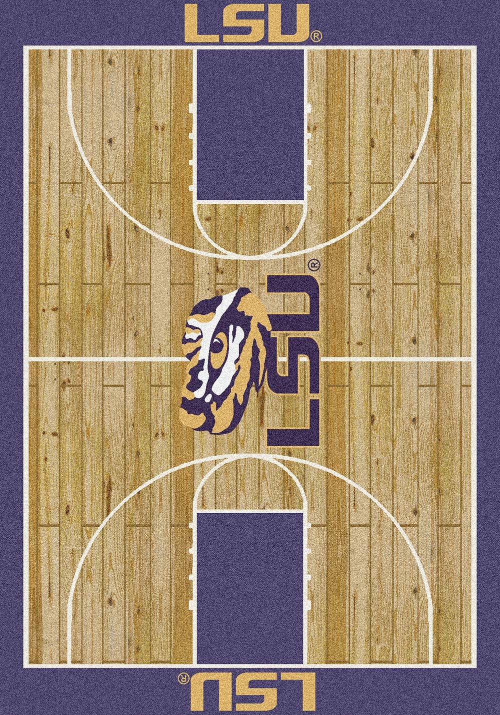 5×8 Milliken LSU Tigers 1152 NCAA Home Court Area Rug – Approx 5’4″x7’8″