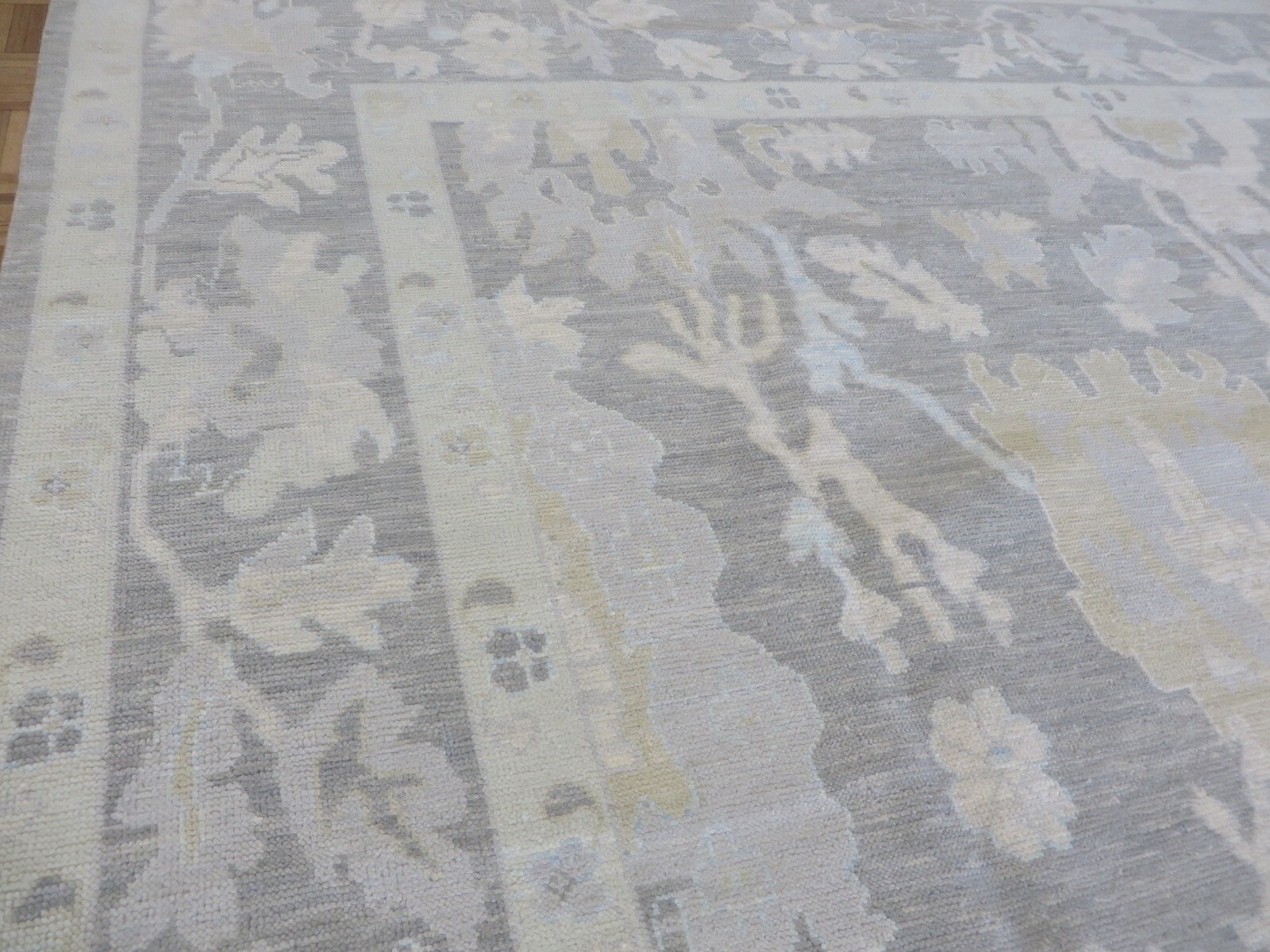 8’11 x 12’2 Hand Knotted Gray Modern Oushak Oriental Rug G15627
