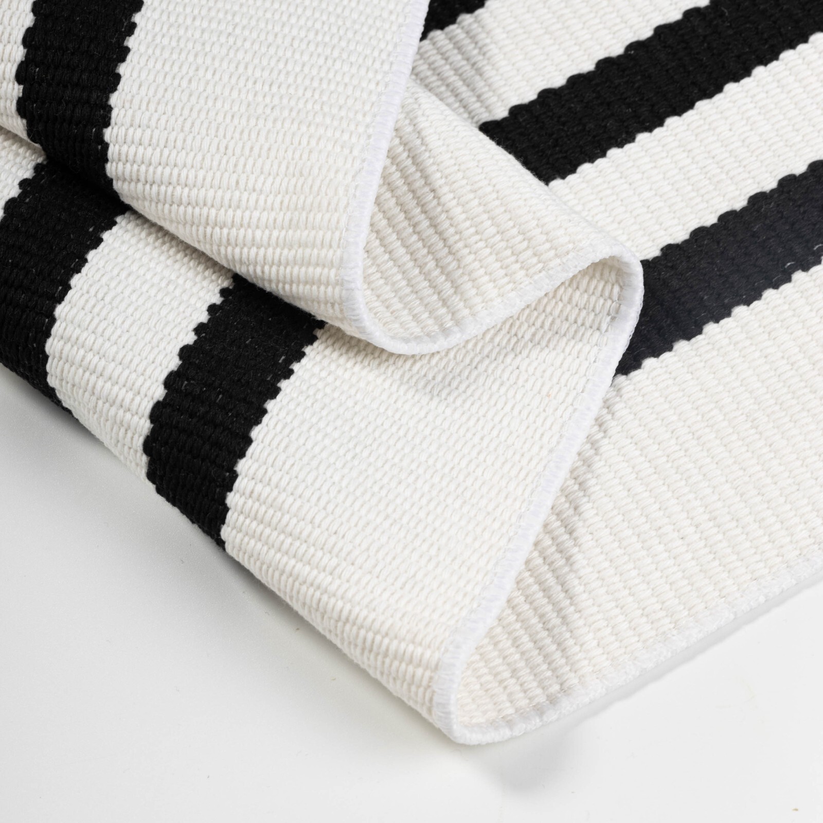 Set of 5 Cotton Black White Rugs 2x4ft Entry Porch Layered Outdoor Farmhouse