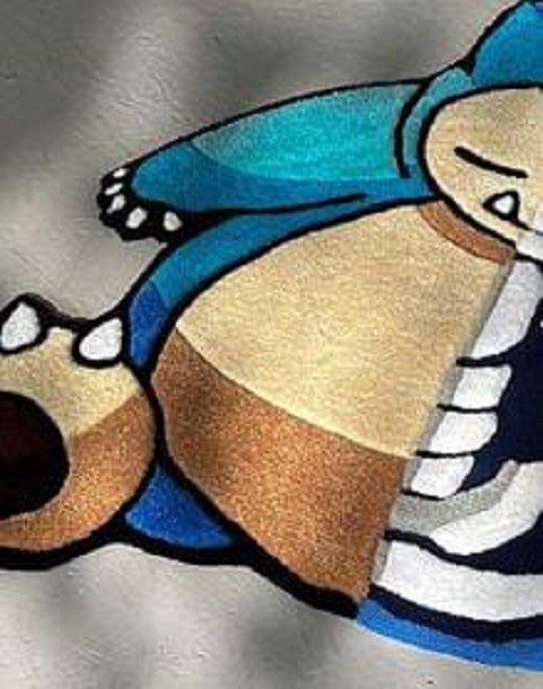 Unique Snorlax Skeleton Rug – Half Cartoon, Half Skeleton Design carpet