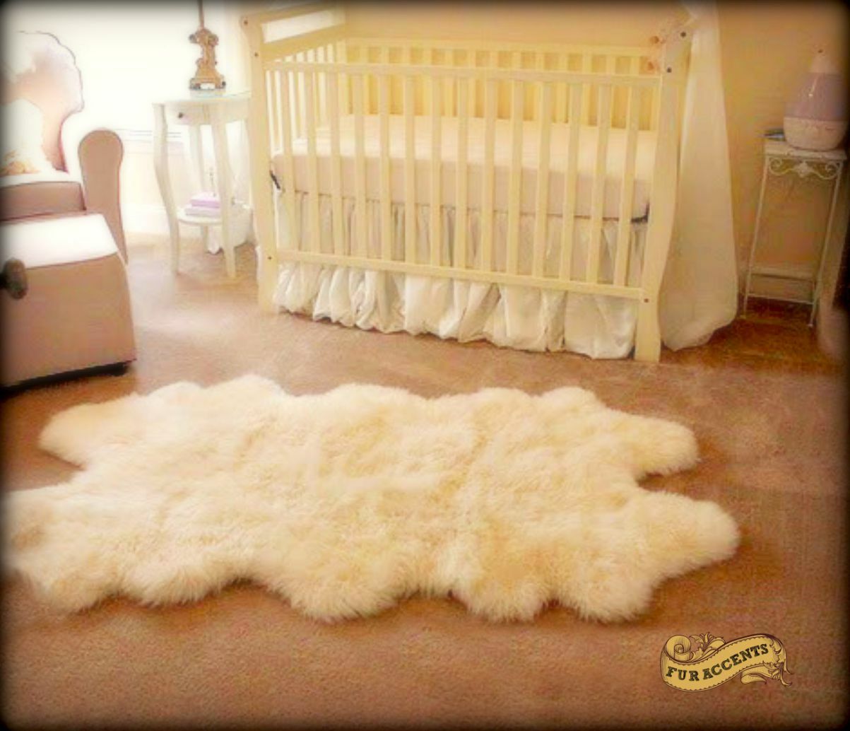 Shag Faux Fur Area Rug, Quatro, Thick, Faux Flokati Sheepskin Pelt, Fleece, USA