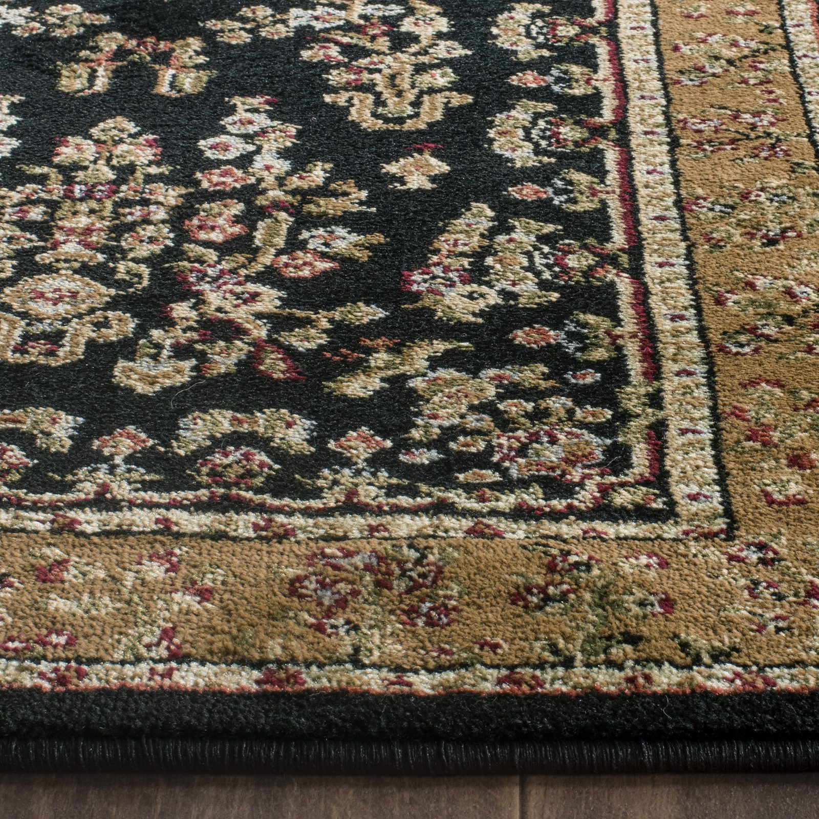 Lyndhurst Collection Runner Rug – 2’3″ x 14′, Black & Tan, Traditional Orient…