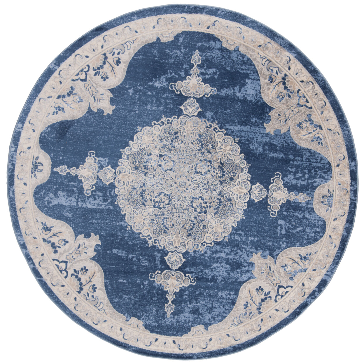 SAFAVIEH Brentwood BNT867M Navy / Light Grey Rug
