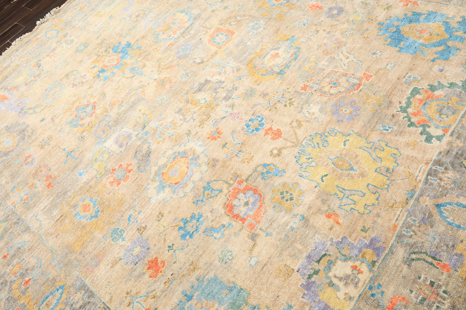 Kalaty 8’2”x9’10” Hand Knotted Wool Taupe Oushak Arts & Crafts Rug
