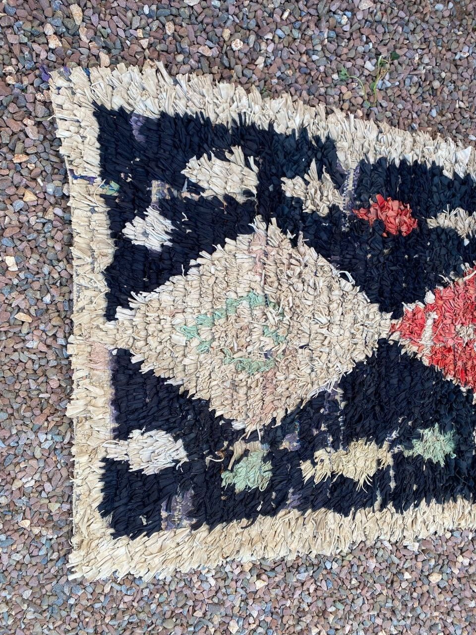 Moroccan Boucherouite Handmade Vintage Rug 2’8×6’2 ft Berber Assorted Area Rug