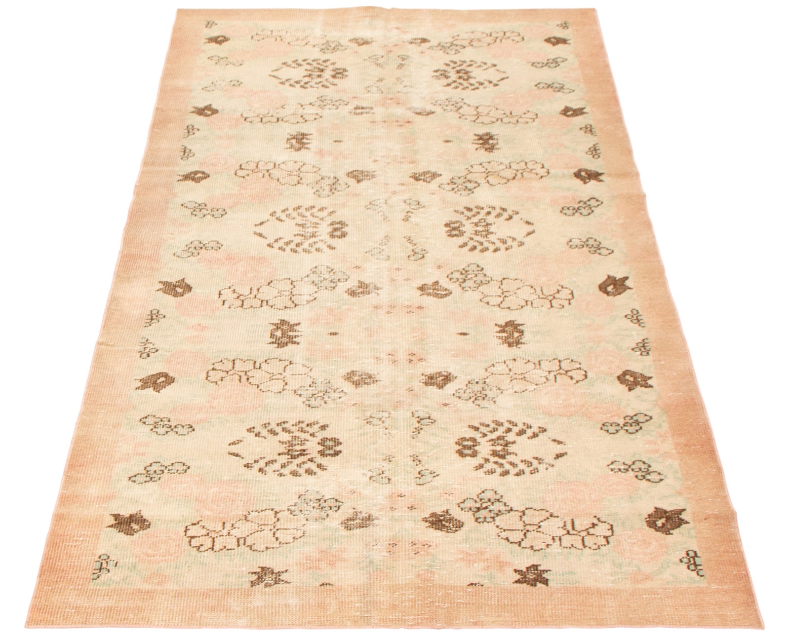 Vintage Hand-Knotted Area Rug 4’9″ x 8’9″ Traditional Oriental Wool Carpet