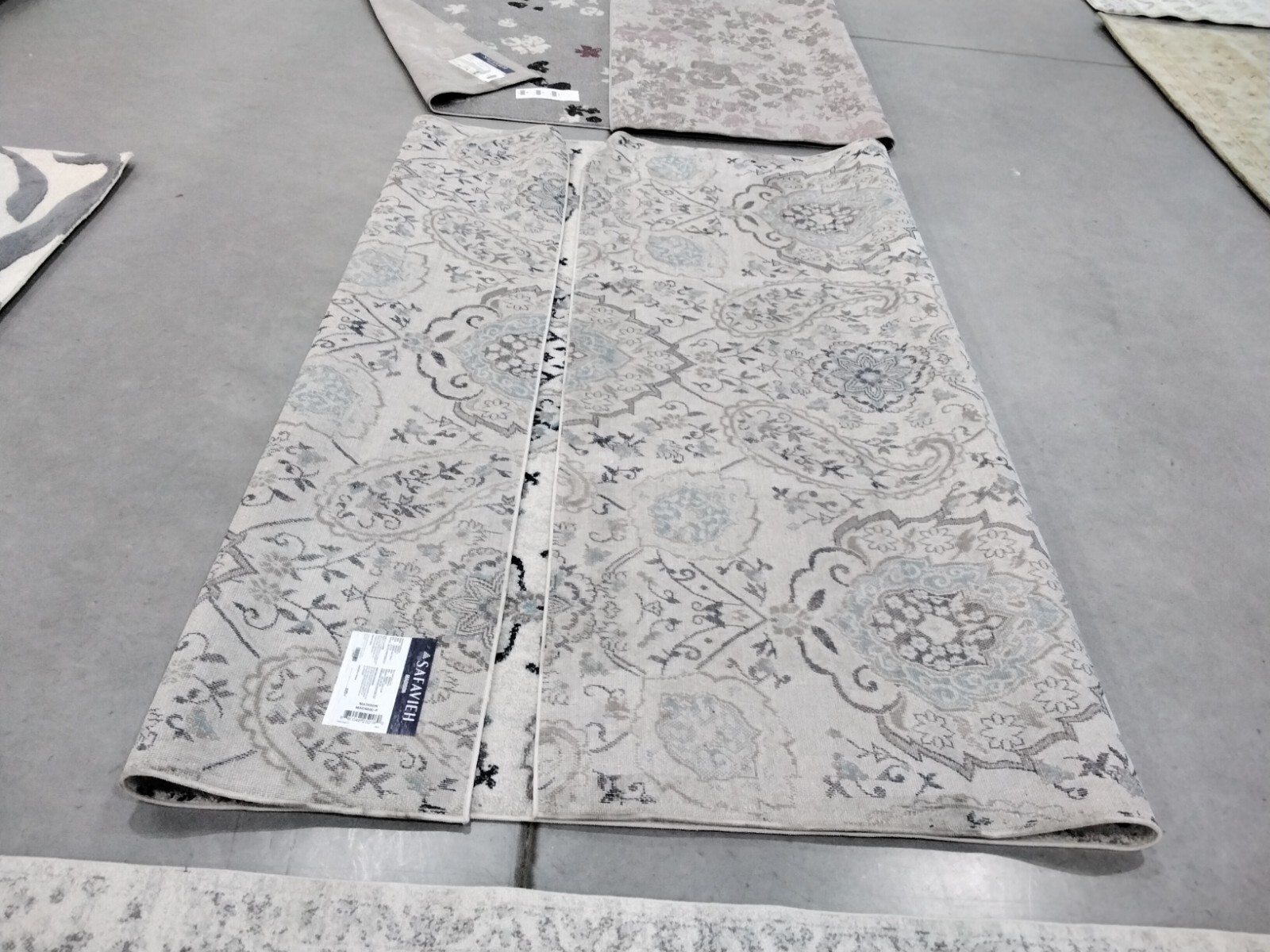 CREAM / LIGHT GREY 8′ X 10′ Back Stain Rug, Reduced Price 1172734940 MAD600C-8