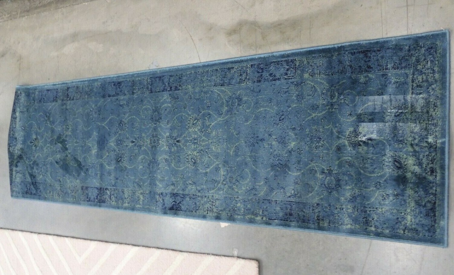 TURQUOISE 2′ X 7′ Missing Piles Rug Reduced Price 1172616678 VTGB117-2220-27