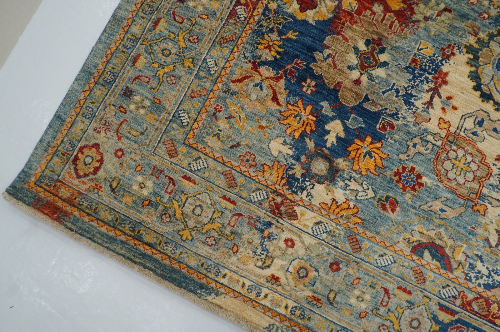 9 x 12 ft Blue Modern Bidjar Afghan Hand Knotted Wool Oriental Area Rug