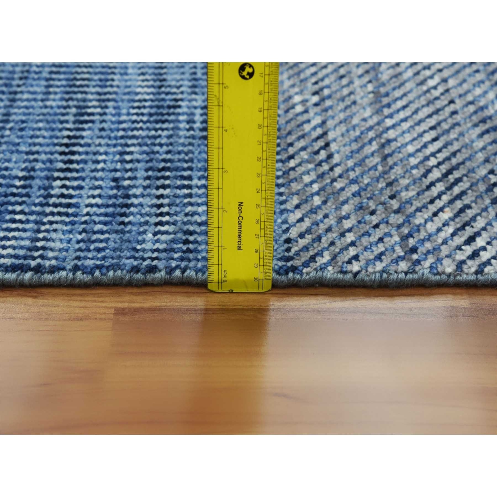 9’2″ x 11’10” Blue Geometric Art Nouveau Collection Wool Hand Knotted Rug R79295