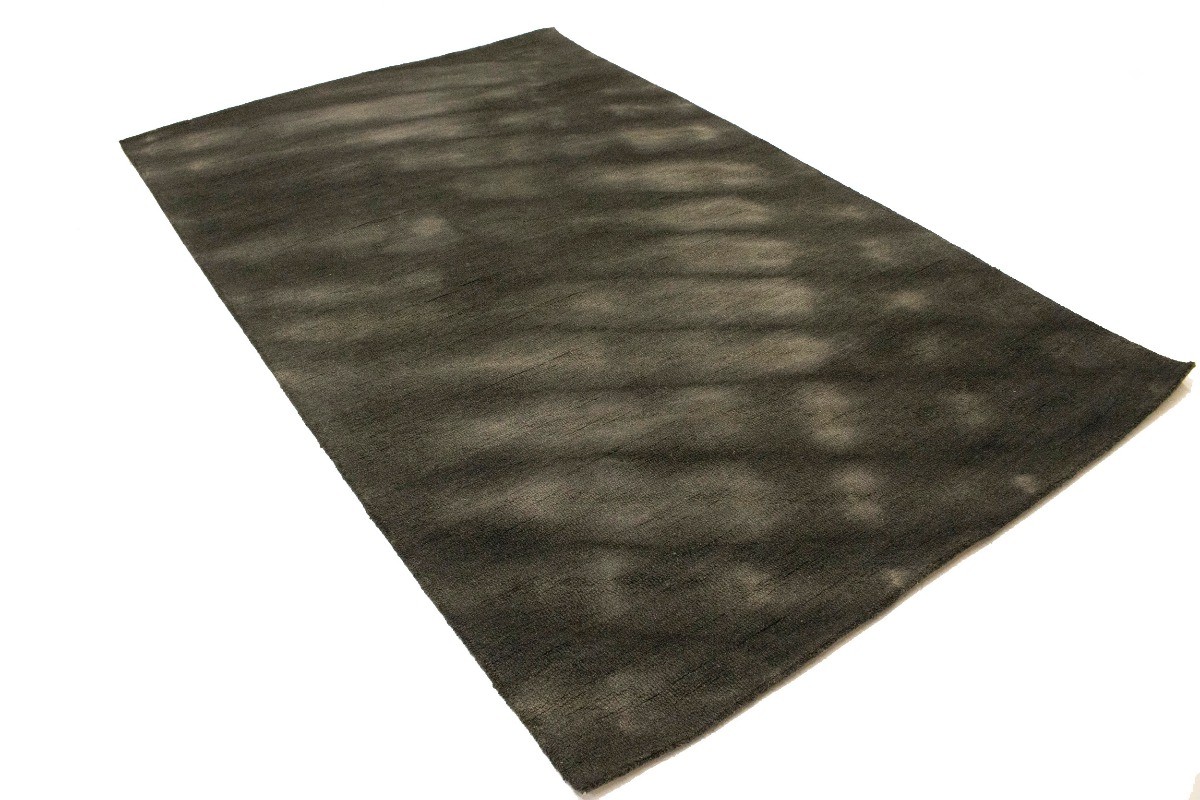 5×8 Charcoal Hand-Tufted Wool Rug Modern Tie-Dye Style Living Room Carpet