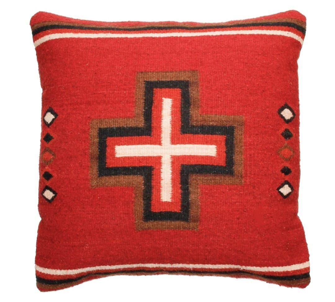 Handwoven Navajo Pillow cover Pair Native American style Size 18″x18″ Free ship