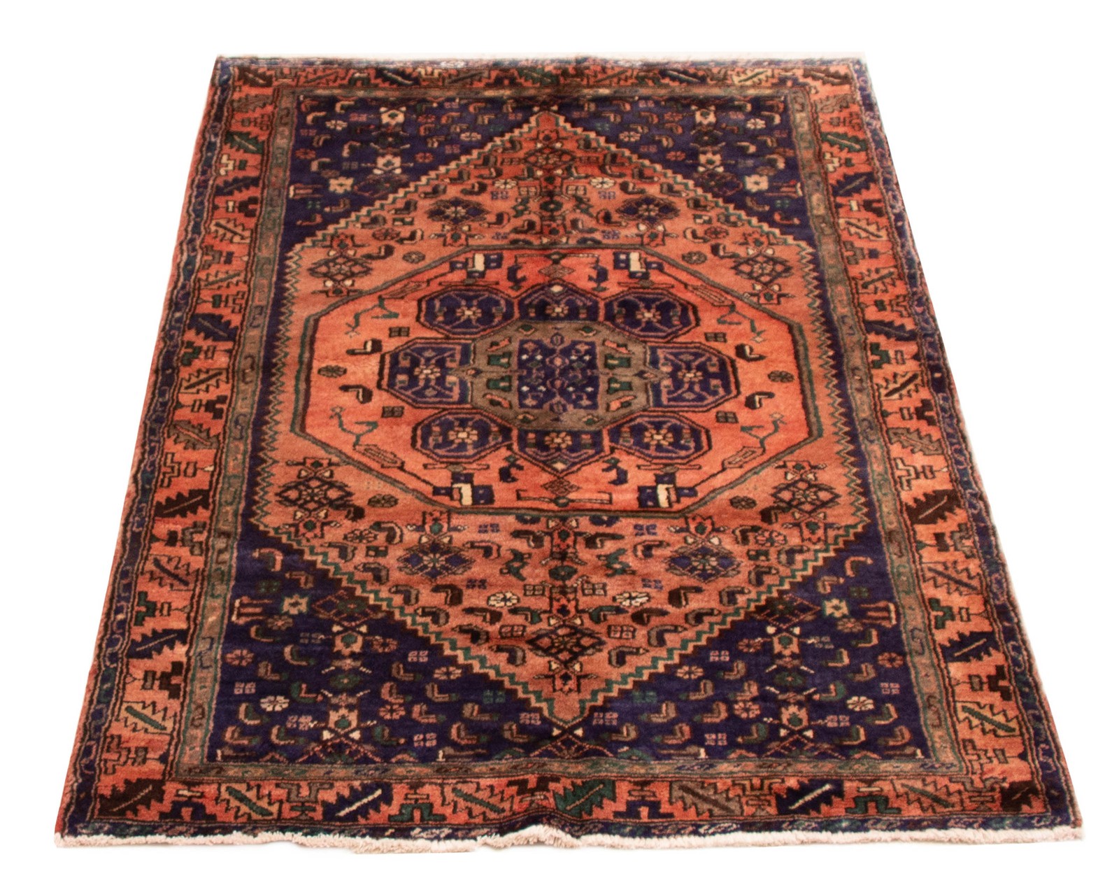 Traditional Vintage Hand-Knotted Area Rug 4’1″ x 6’6″ Oriental Wool Carpet