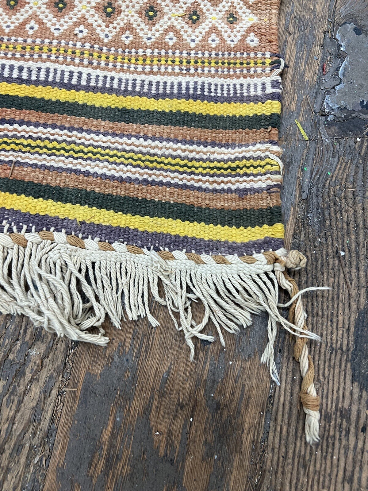 Antique Vintage Moroccan Handmade Kilim Rug Wool 42″ x 72″ Turkish Oushak Sumak