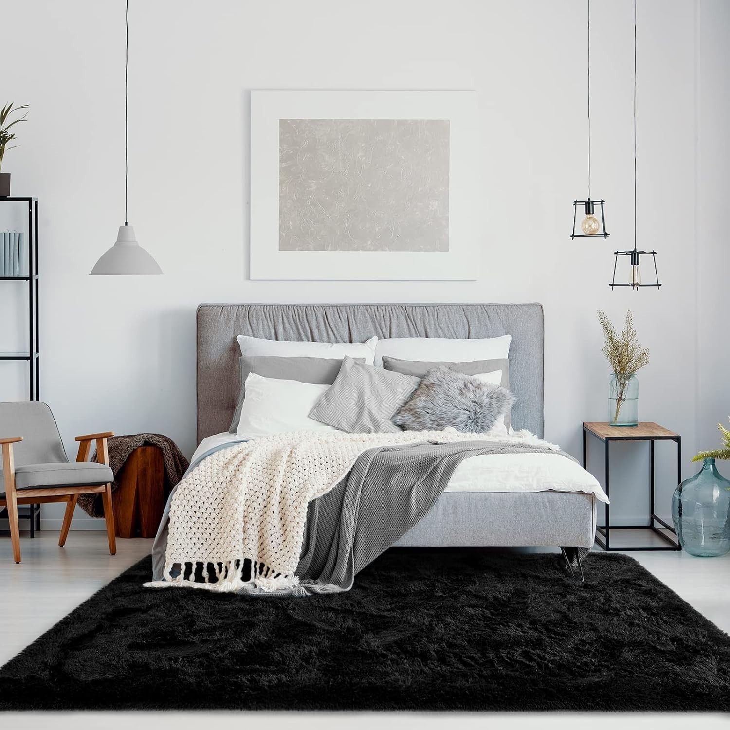 Chic 5×8 Feet Fuzzy Area Rug – Perfect for Nursery, Kids Room or Living Space