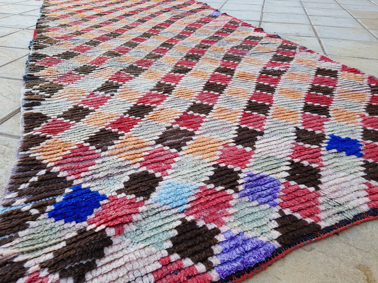 Vintage Azilal Rug – Moroccan Berber Rug – Azilal Rug 9’2″x4’3 Ft Moroccan Rug