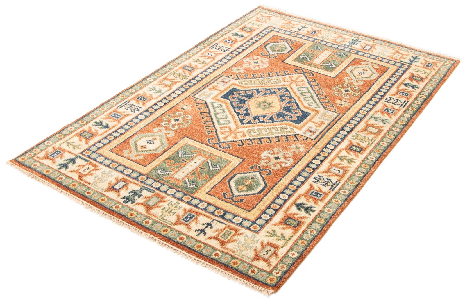 Hand Knotted Area Rug 5’5″ x 8’0″ Traditional Oriental Wool Carpet