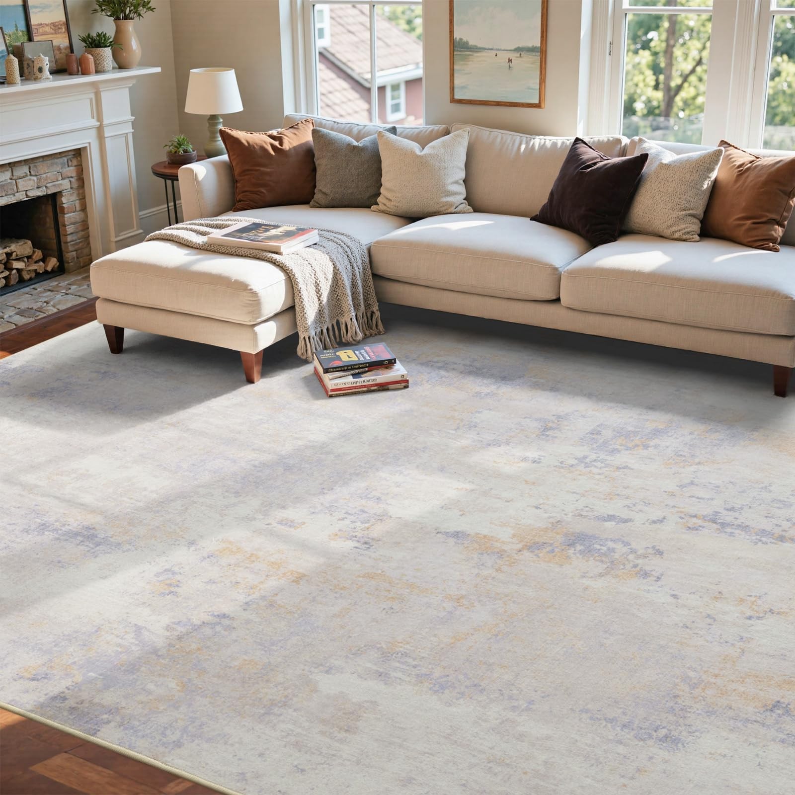 Cuzwlovita 5X7 Ft Area Rugs For Living Room Soft Non-Slip Washable Rugs Modern