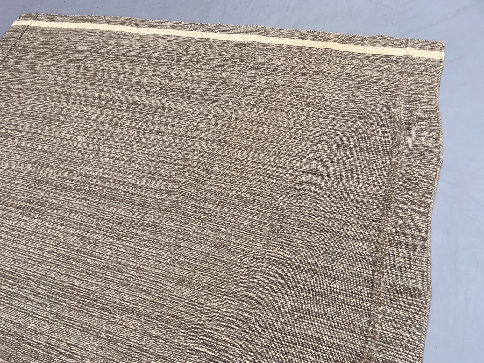 5×7 Minimalist Afghan Kilim Rug Handwoven Natural Wool Neutral Flatweave Modern