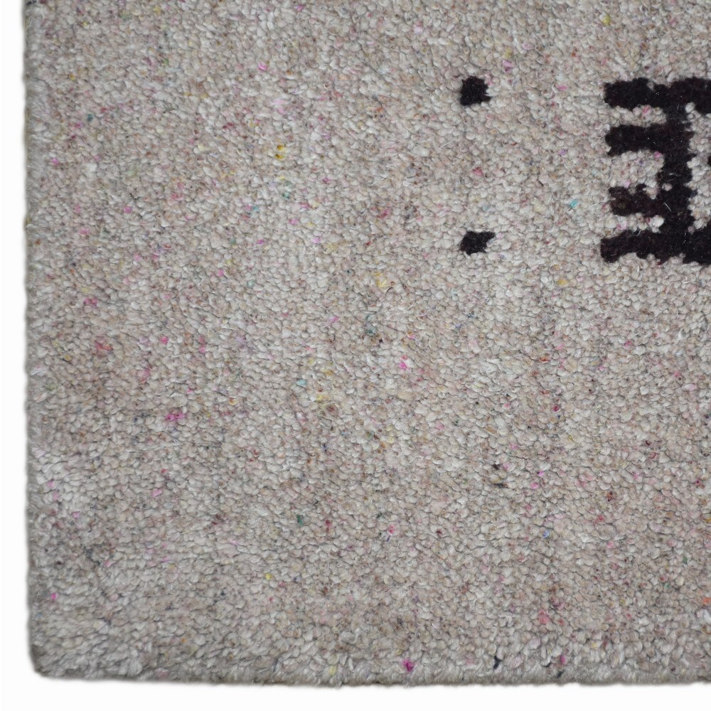 Eco-Friendly Hand Knotted Loom Silk Mix Area Rugs Contemporary Beige BBLSM585