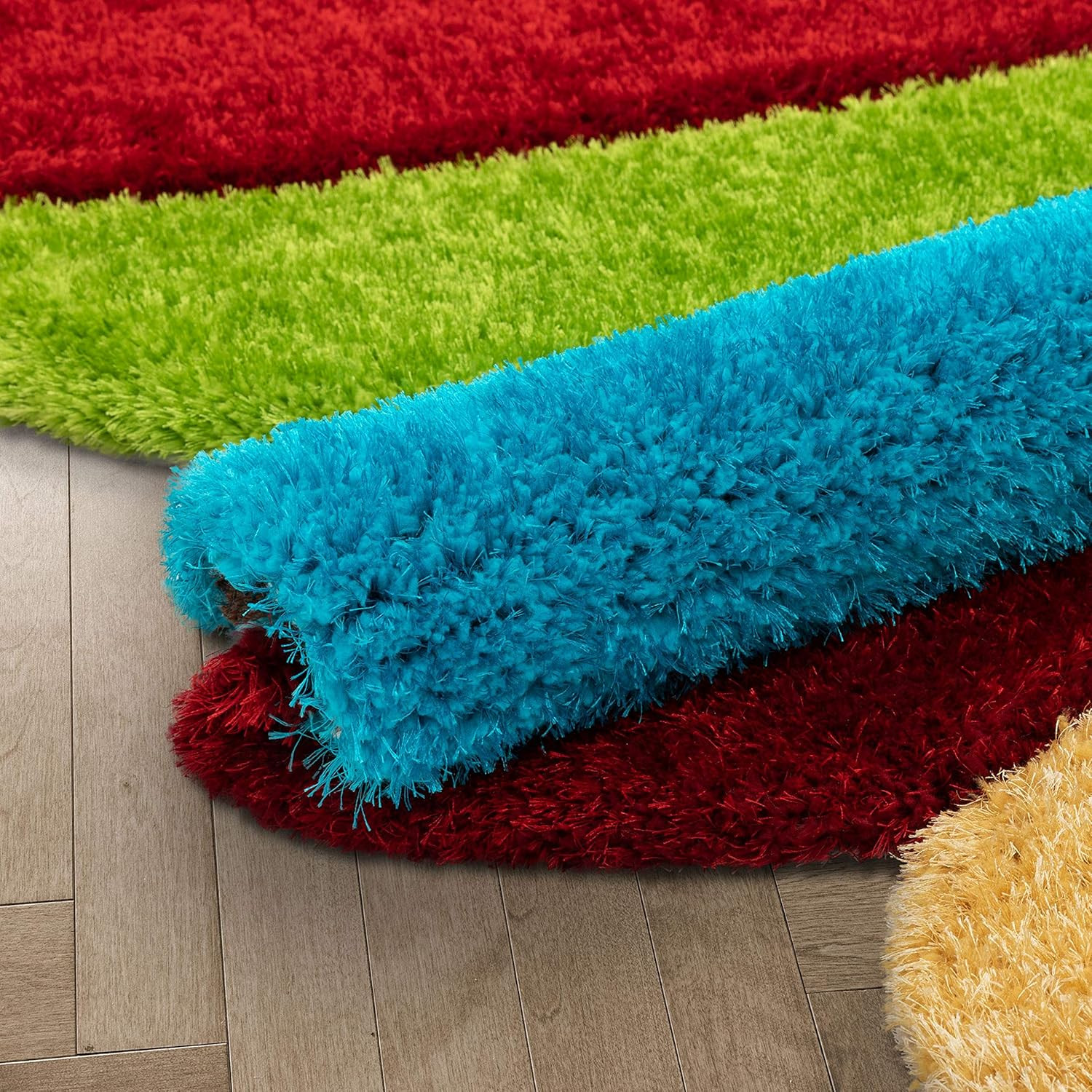 Pablo Zuma Modern Geometric Shag Area Rug 5’3″ x 7’7″ Thick & Soft
