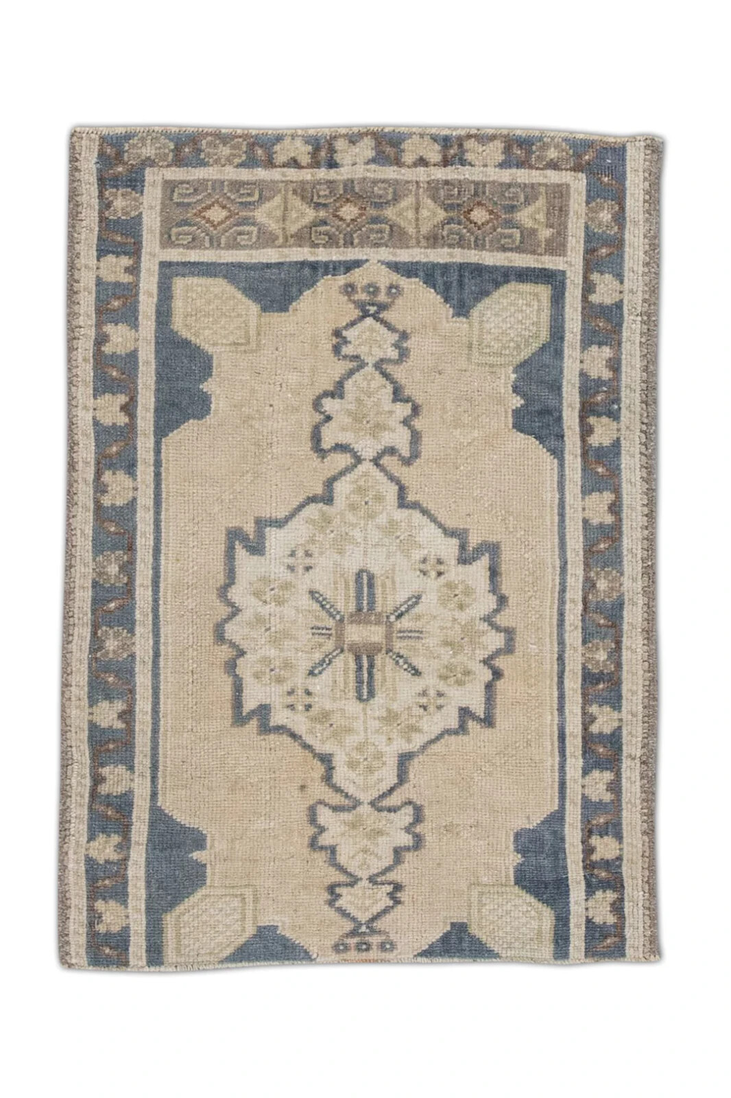 Oriental Hand Knotted Vintage Turkish Mini Rug 1’10” x 2’7″ #21