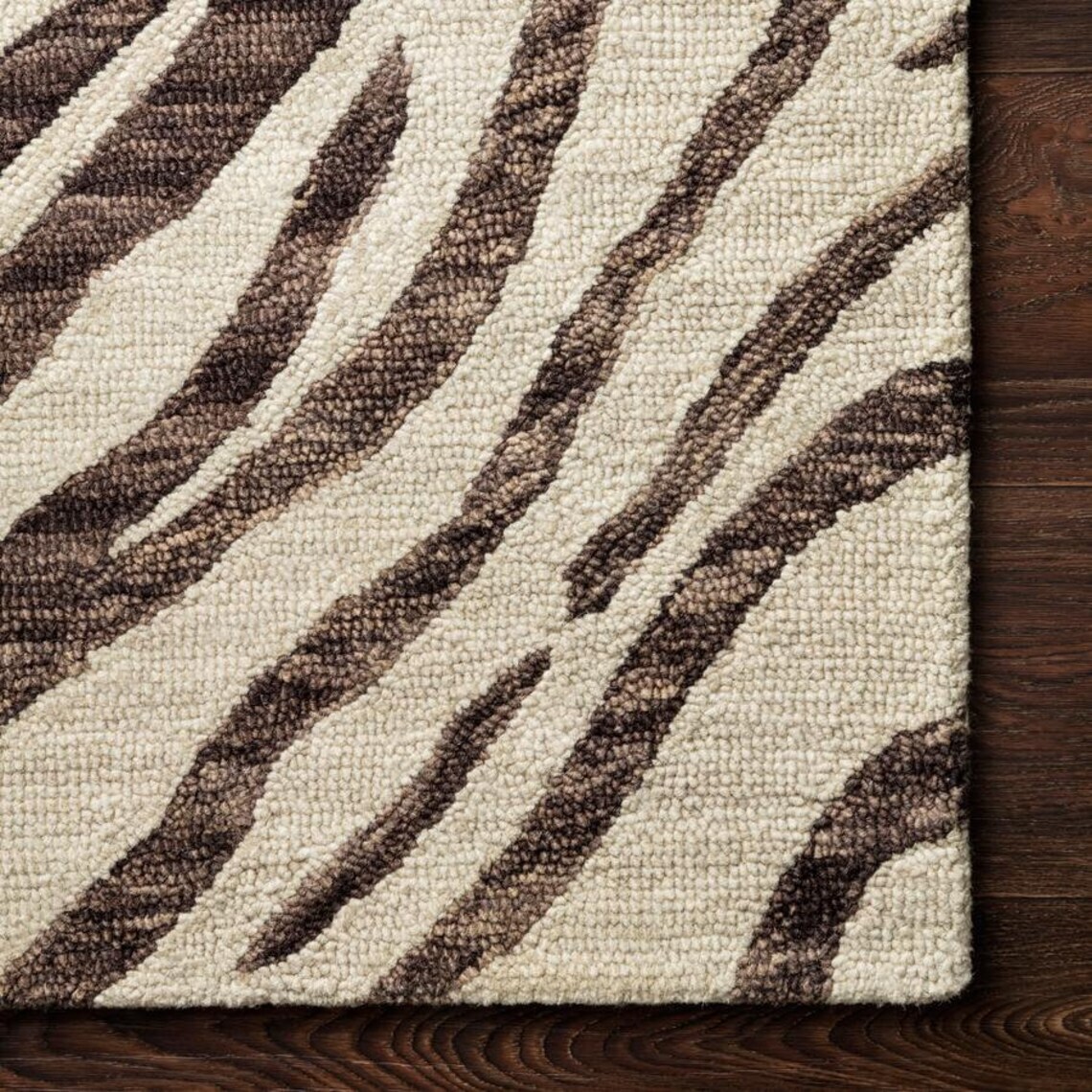 New Look Zebra Skin Hand Tufted Black And White Carpet Anti Skid Rug Animal