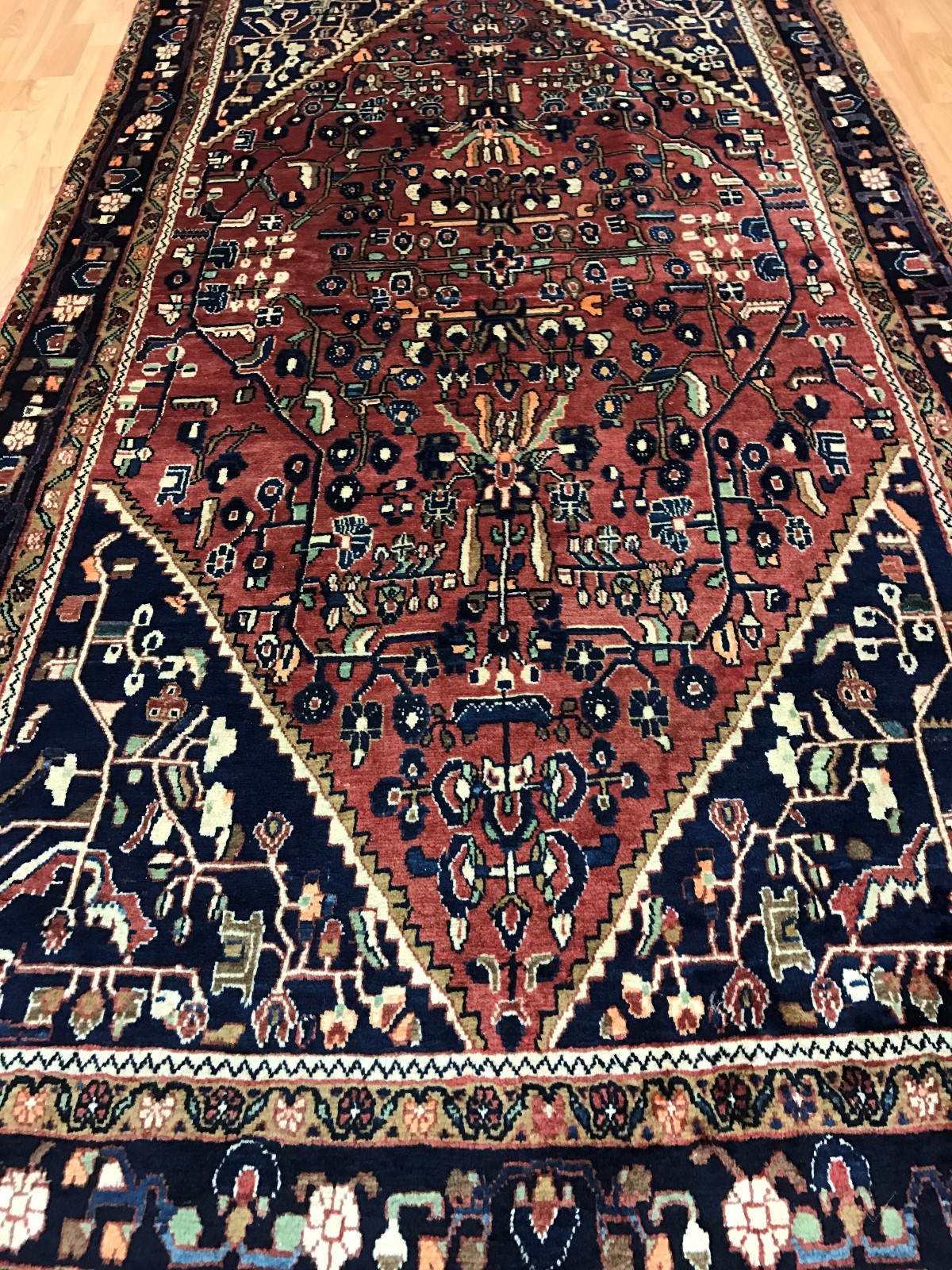 4’4″ x 7’6″ Turkish Oriental Rug – 1950s – Hand Made – 100% Wool
