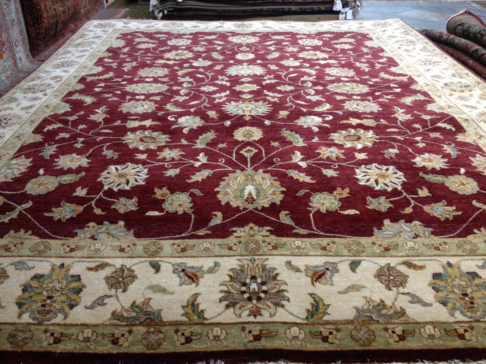 8 x 10 Fine Quality Indo Peshavar Hand Knotted Oriental Rug Wool