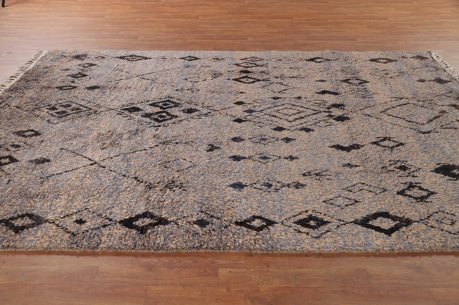 Luxury Hand-Knotted Contemporary Moroccan Wool Area Rugs 7×11 ft