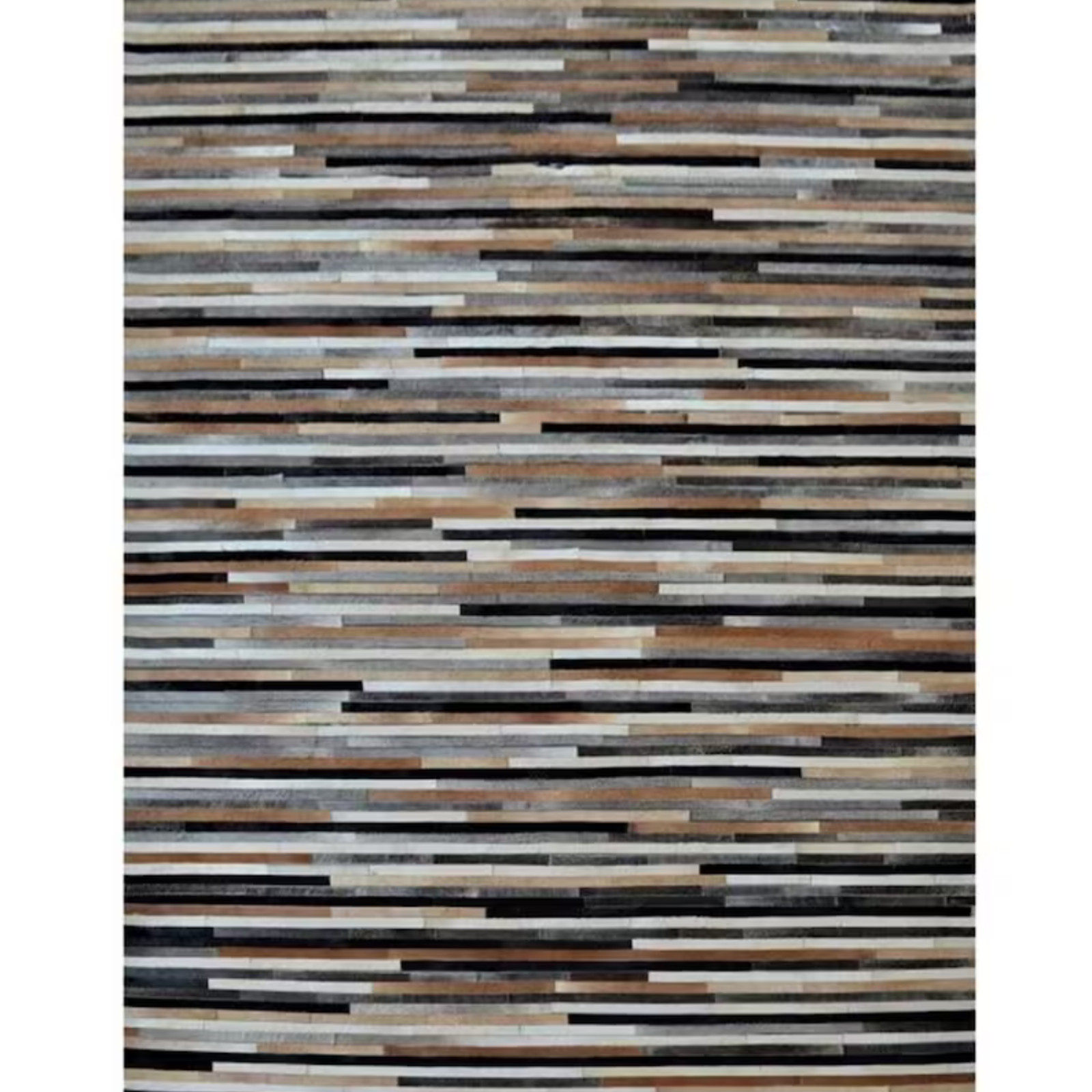 Handmade Cowhide Leather Runner Rug Modern Patchwork Hallway Carpet Rug 6×9,8×12