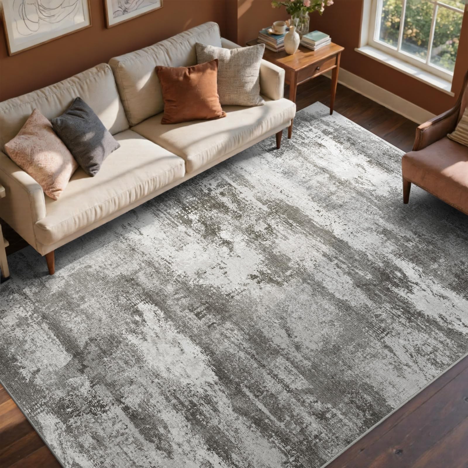 Cuzwlovita 4X6 Ft Abstract Area Rugs For Living Room Soft Non-Slip Modern