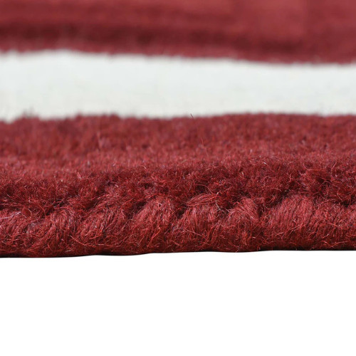 Rug wool Hand-tufted runner carpet & luxury Maroon Solid Hand Tufted Wool Runner