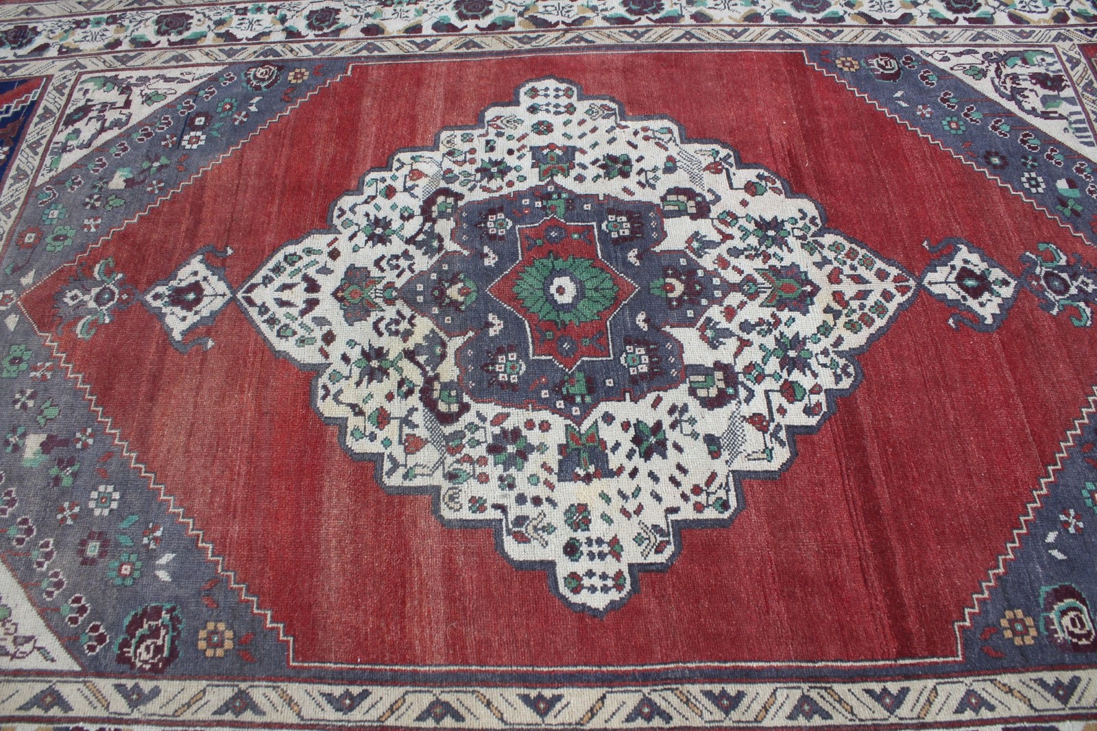 Turkish Rug, Large 6,1×10 ft Rug, Red Oriental Rug