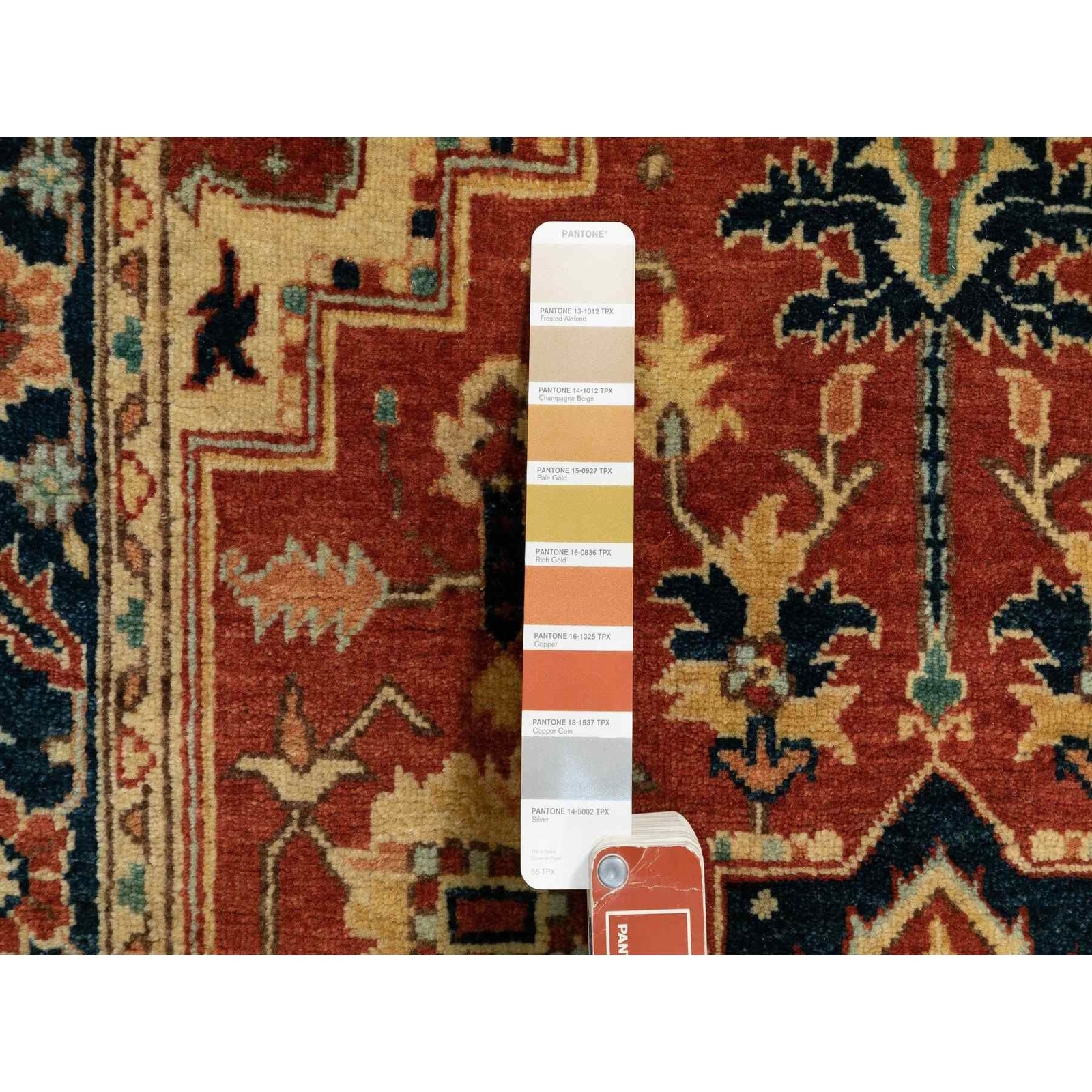 3’1″x5’2″ Soft Wool Red Antiqued Heris Re-Creation Hand Knotted Rug R62018