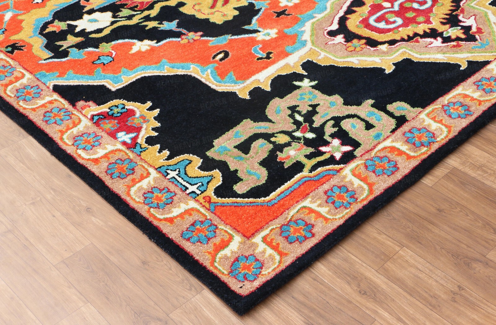 Handmade Sultanabad Multi Blue Tufted Wool Rug & Carpet Without Tariff &duty
