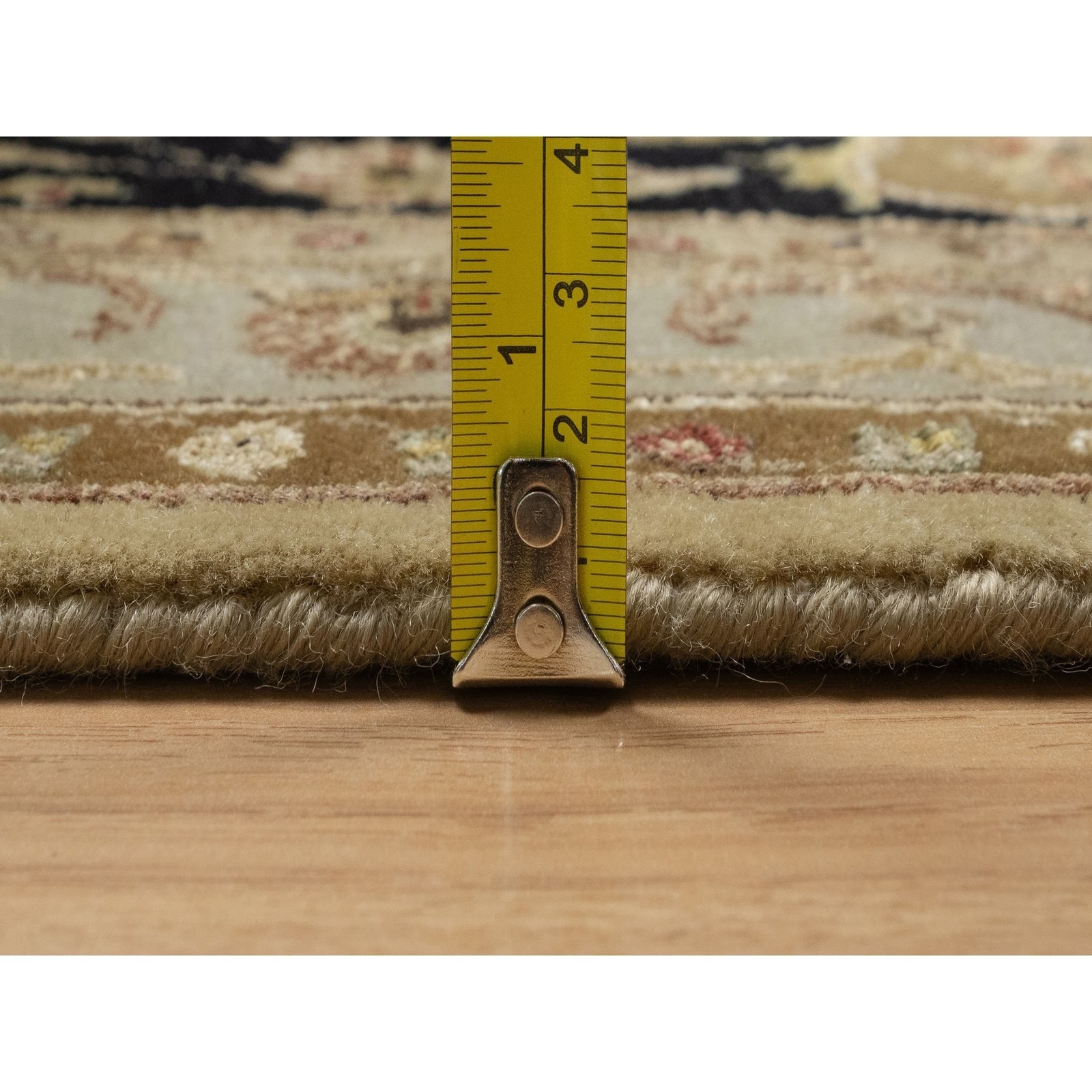8’x10′ Brown Kishoon Design New Zealand Wool with Silk Hand Knotted Rug R91431