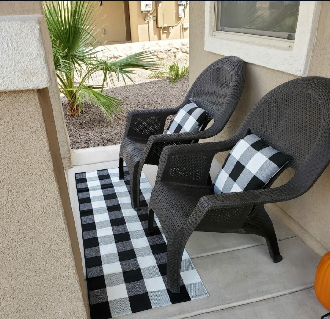 Top-Tier Black & White Checkered Runner – 2’x6′ Buffalo Plaid Entry Mat