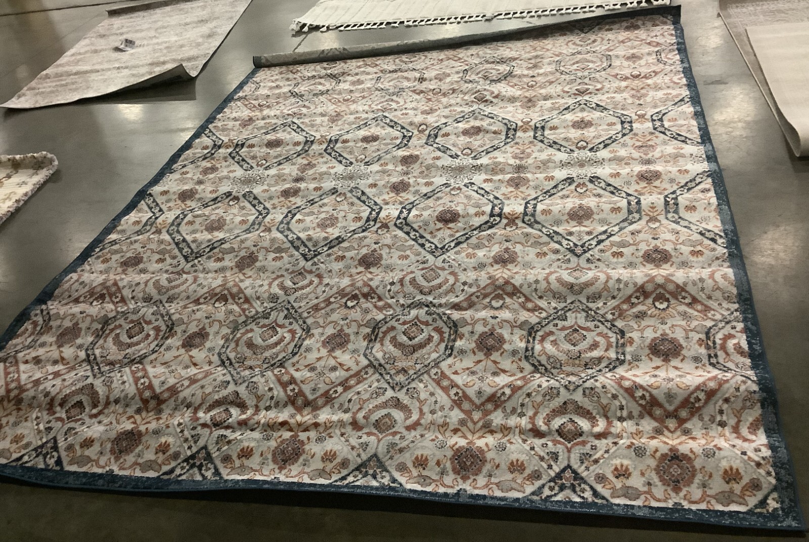 BROWN / NAVY 8′-0″ x 10′-0″ Flaw in Rug, Reduced Price 1172671657 LGN238U-8
