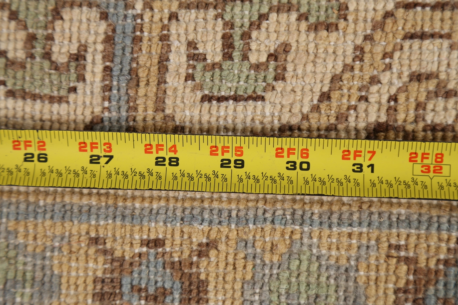 All-Over Geometric Khotan Oriental Area Rug Vegetable Dye Hand-knotted Wool 6×8