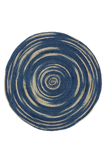 Rug 100% Jute Braided Round Reversible Carpet Modern Rustic Living Area Rugs